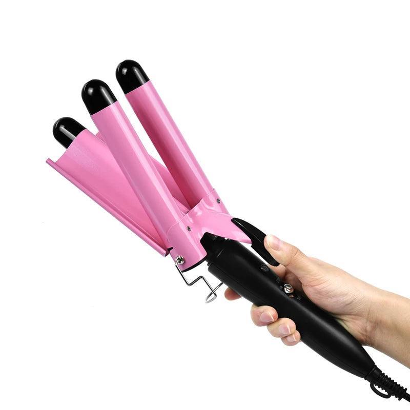 3 Barrel Ceramic Hair Waver Crimping Iron