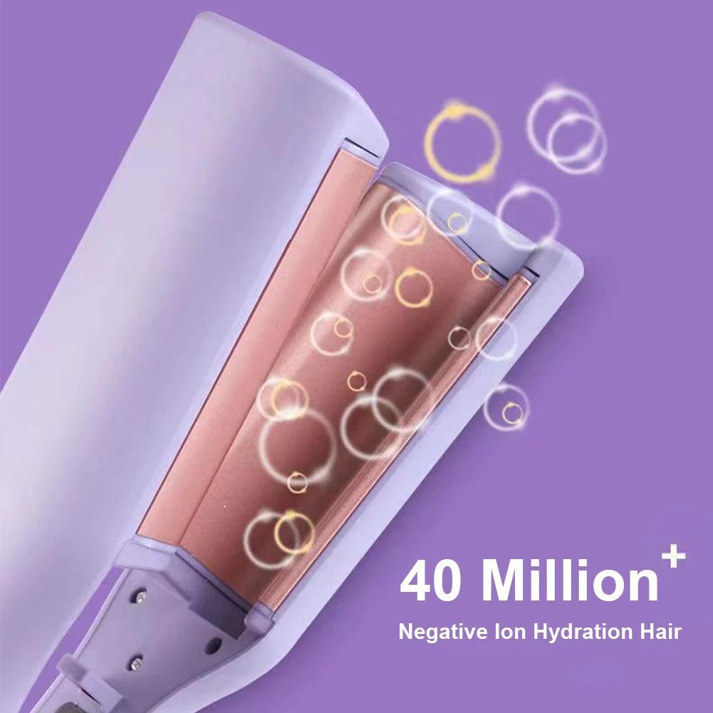 32mm Hair Waver Adjustable Temperature Hair Crimper Fast Heating Ceramic Big Waves Hair Crimper for Beach Waves